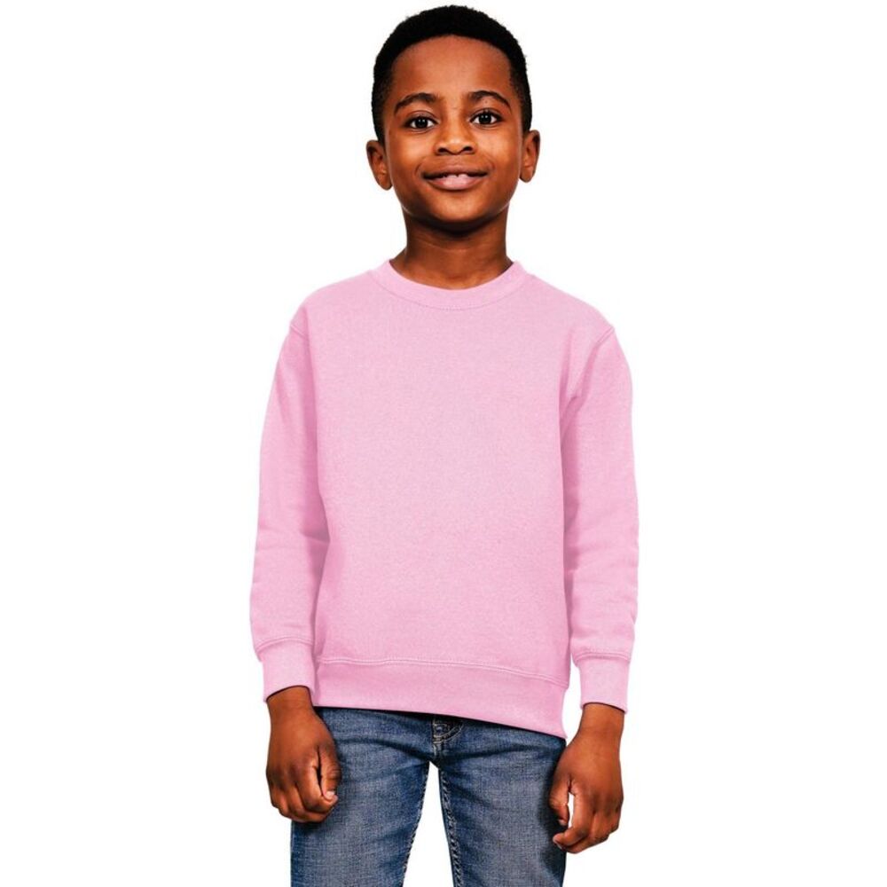Casual Classics Childrens/Kids Blended Ringspun Cotton Sweatshirt / Light Pink